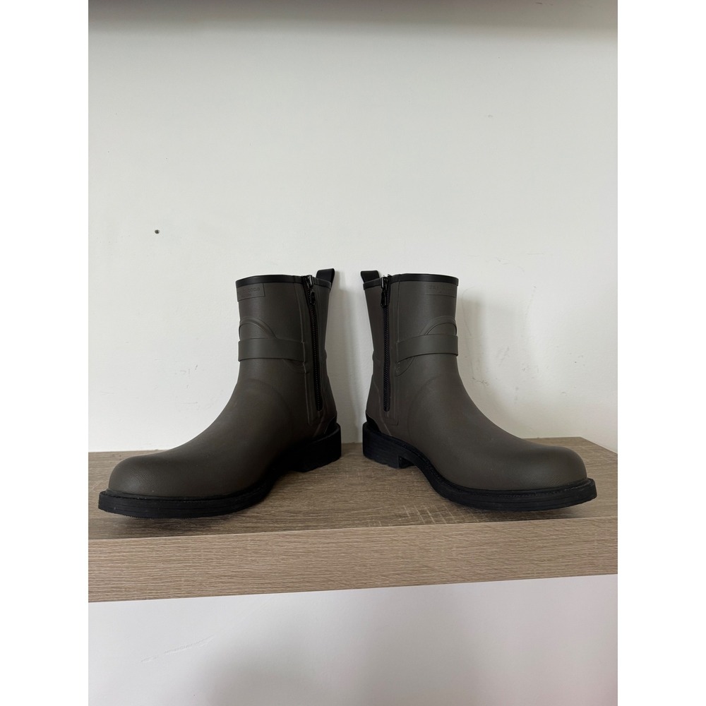 Rag & Bone Moto Rain Boots Smoke Ankle Booties Size 41 - Picture 5 of 12
